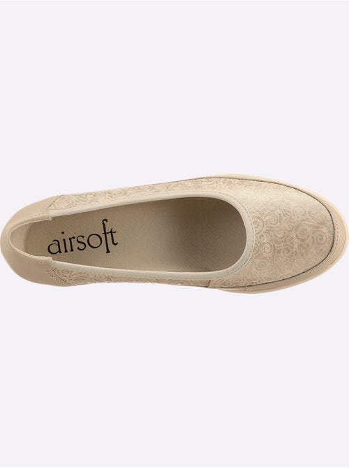 Ballerines confortables avec amortissement et cuir velours - Taille standard - Witt - Kiabi
