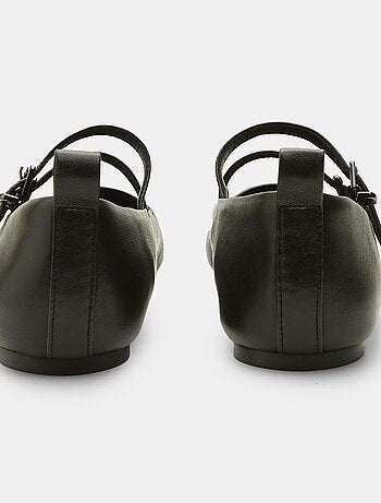 Ballerines confortables en cuir avec double sangle bata
