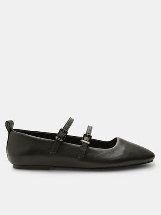 Ballerines confortables  en cuir avec double sangle BATA