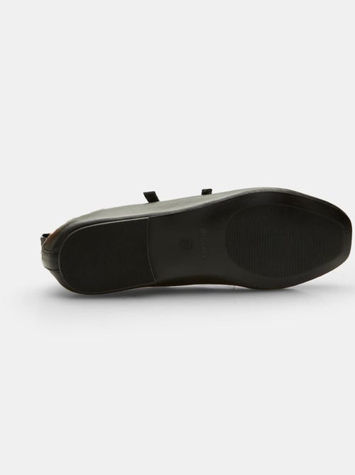 Ballerines confortables  en cuir avec double sangle BATA - Kiabi