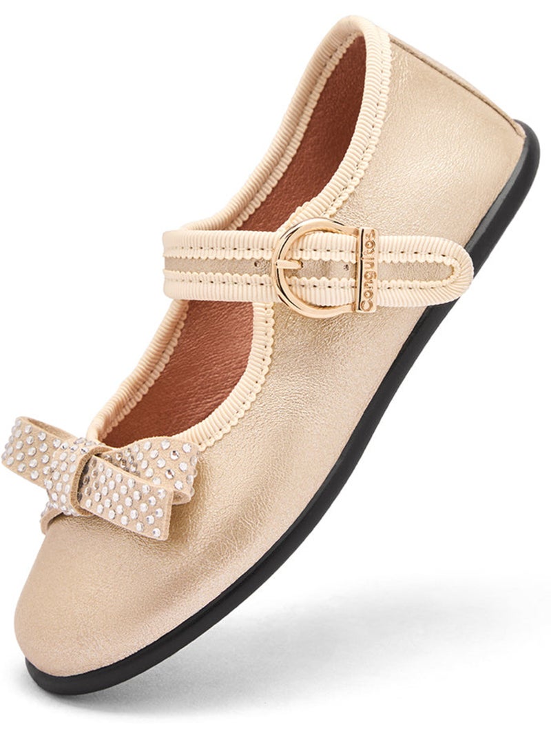 Ballerines conguitos brillos Gold - Kiabi