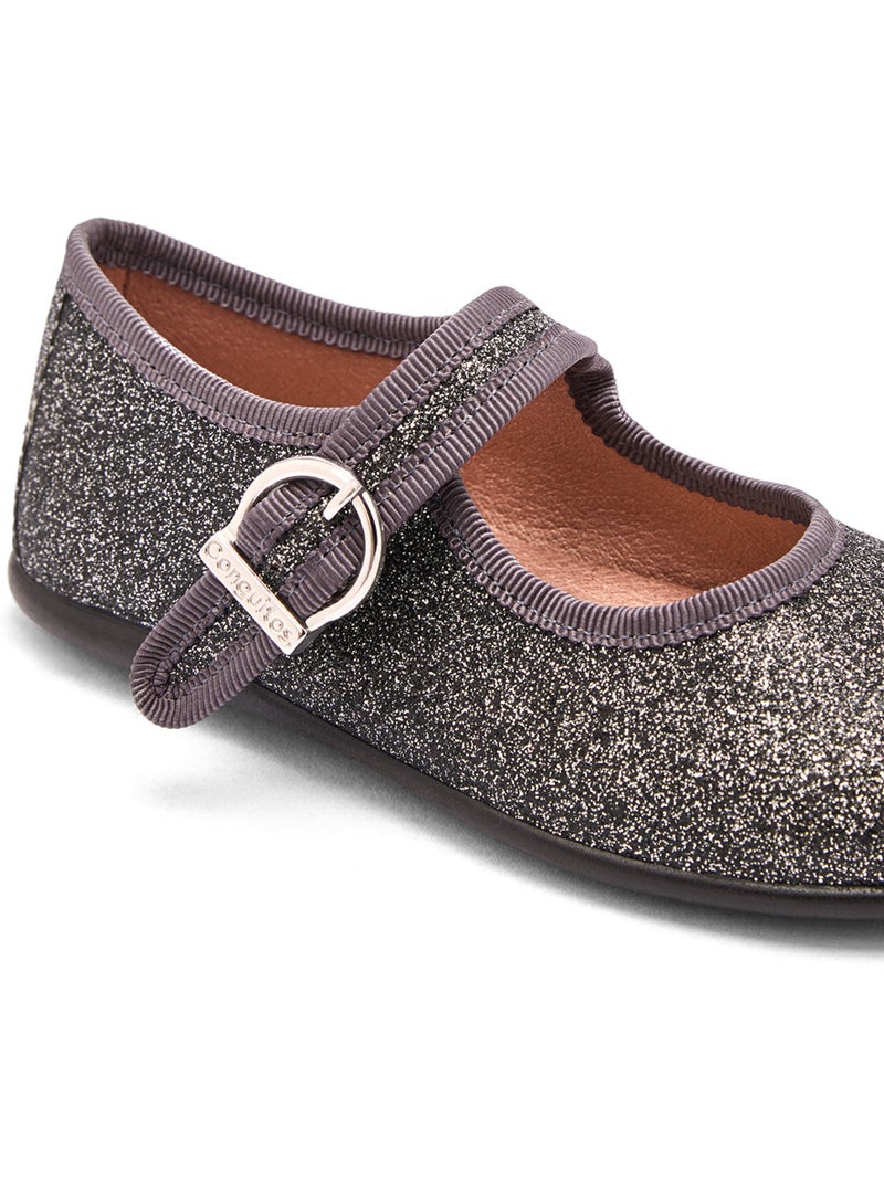 Ballerines conguitos purpurina Gris - Kiabi