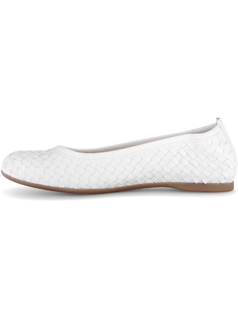 Ballerines crème en cuir Crème - Kiabi