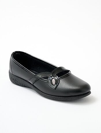 Ballerines croisées largeur confort cuir - Afibel