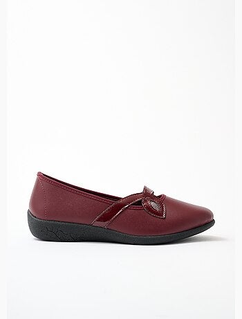 Ballerines croisées largeur confort cuir - Afibel
