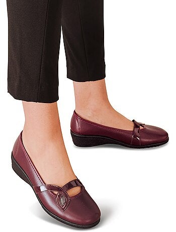 Ballerines croisées largeur confort cuir - Afibel