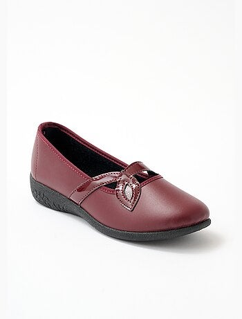 Ballerines croisées largeur confort cuir
