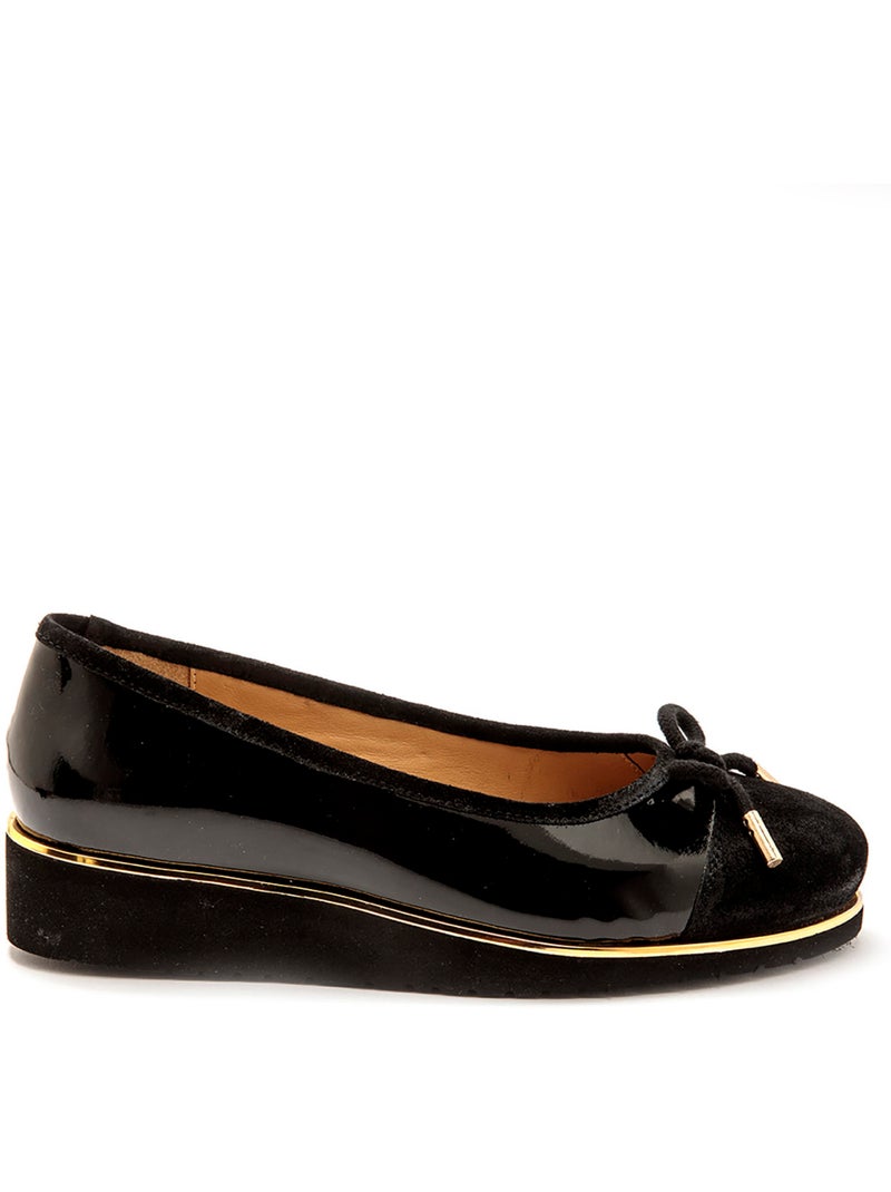 Ballerines cuir à aérosemelle - PEDICONFORT Noir - Kiabi