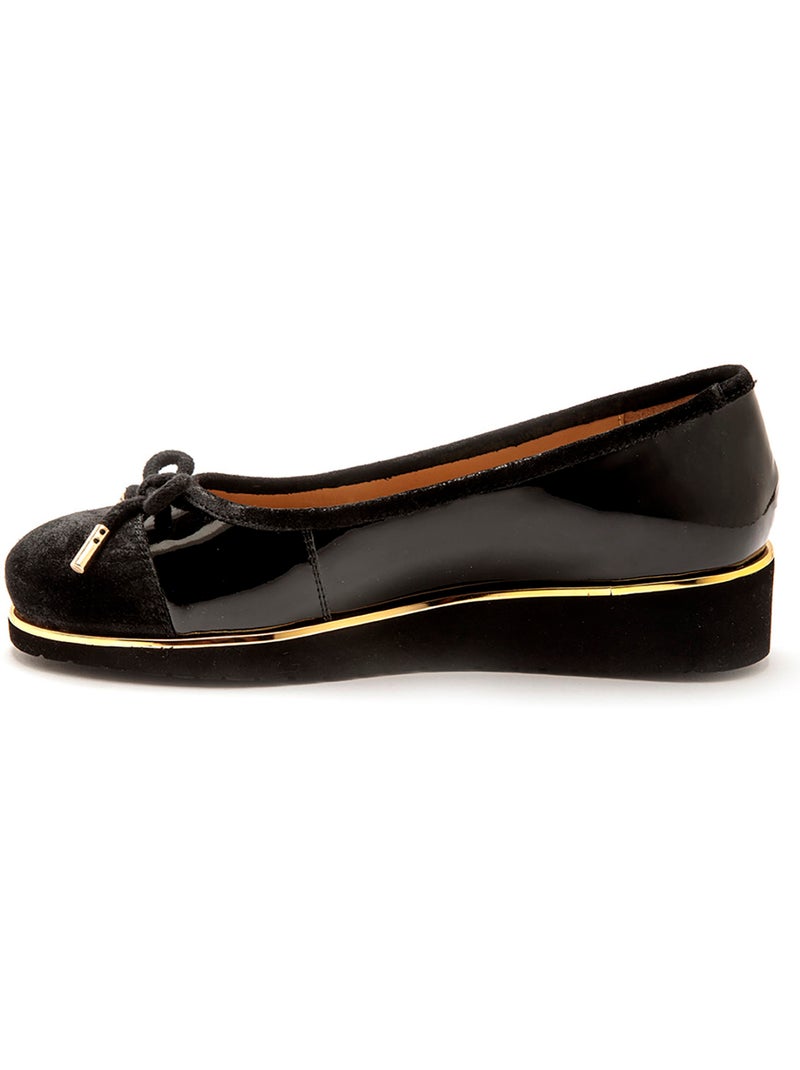 Ballerines cuir à aérosemelle - PEDICONFORT Noir - Kiabi
