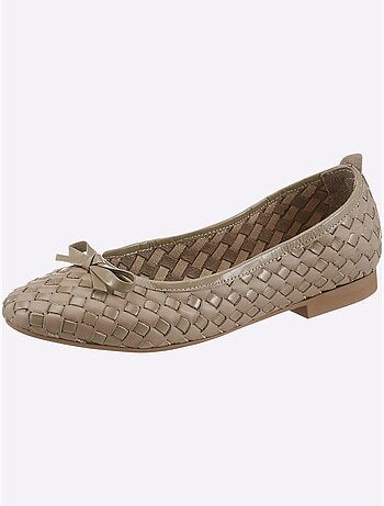 Ballerines Cuir De Vache Verni - Taille Standard - Helline