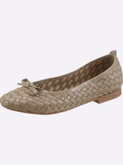 Ballerines Cuir De Vache Verni - Taille Standard - Helline - Kiabi