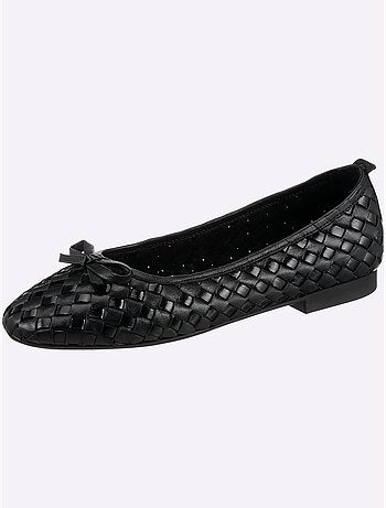 Ballerines Cuir De Vache Verni - Taille Standard - Helline