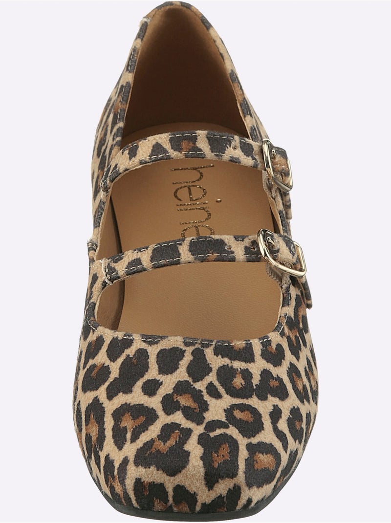 Ballerines De Fabrication Espagnole - Taille Standard - Helline Noir Beige - Kiabi