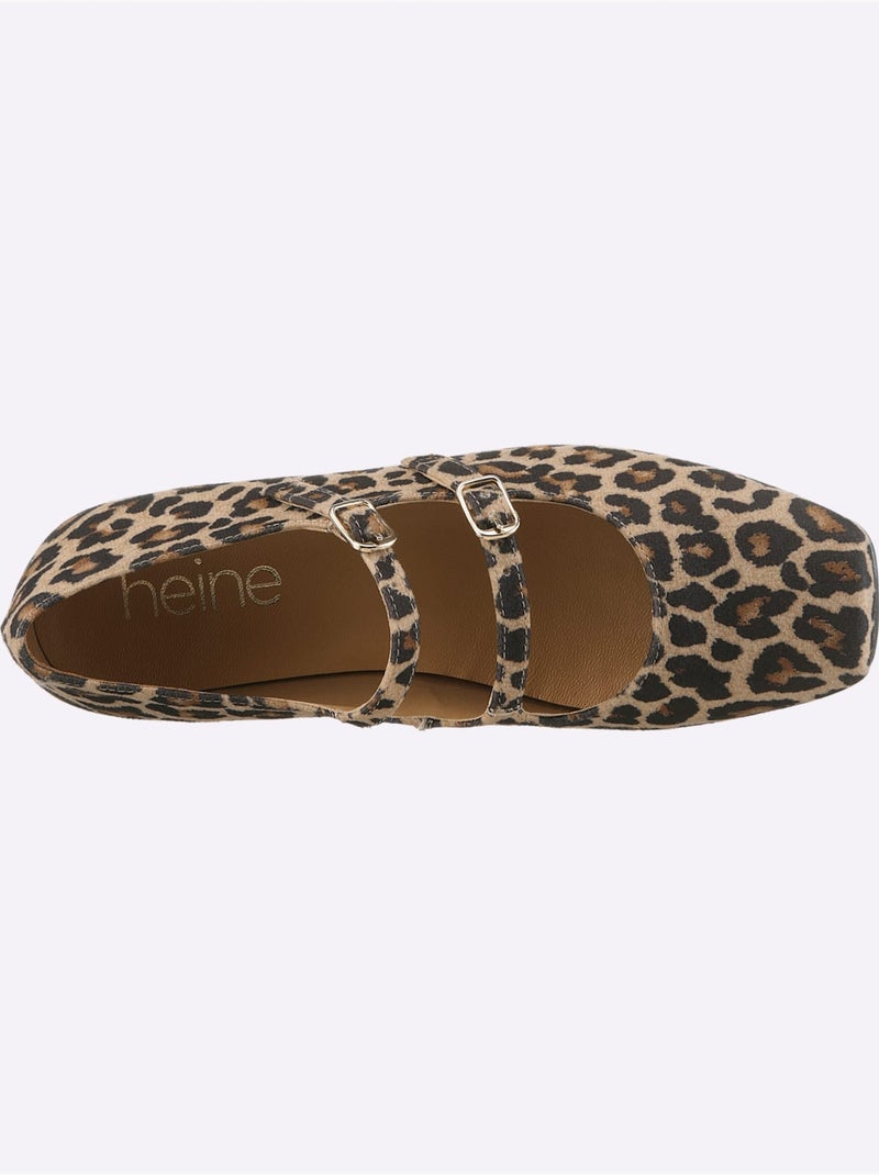 Ballerines De Fabrication Espagnole - Taille Standard - Helline Noir Beige - Kiabi