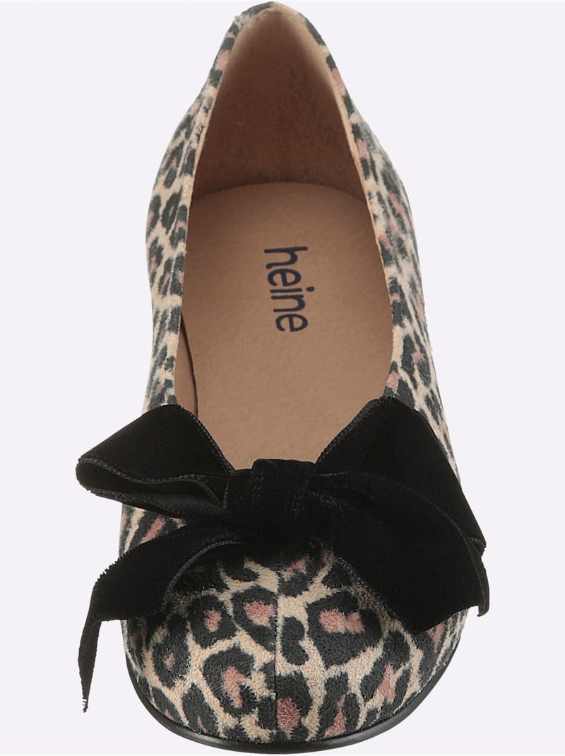 Ballerines De Fabrication Espagnole - Taille Standard - Helline Noir Beige - Kiabi
