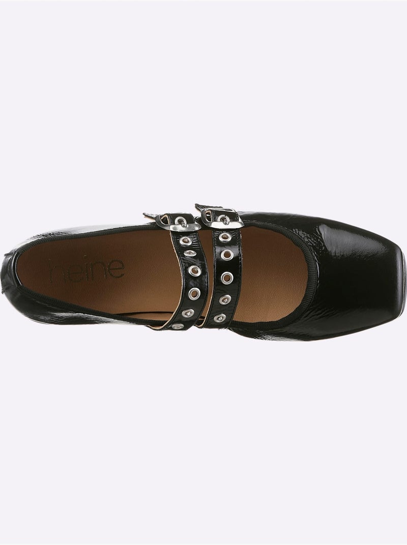 Ballerines De Fabrication Espagnole - Taille Standard - Helline Noir - Kiabi