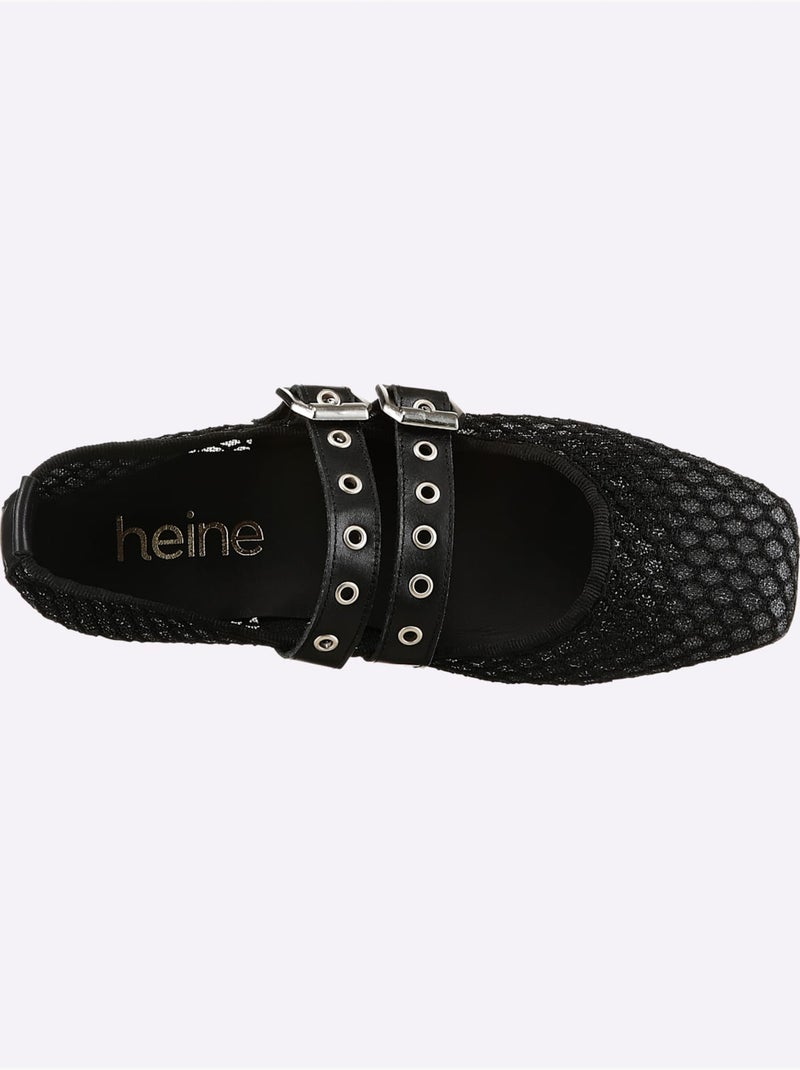 Ballerines De Fabrication Espagnole - Taille Standard - Helline Noir - Kiabi