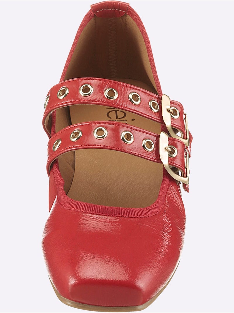 Ballerines De Fabrication Espagnole - Taille Standard - Helline Rouge - Kiabi