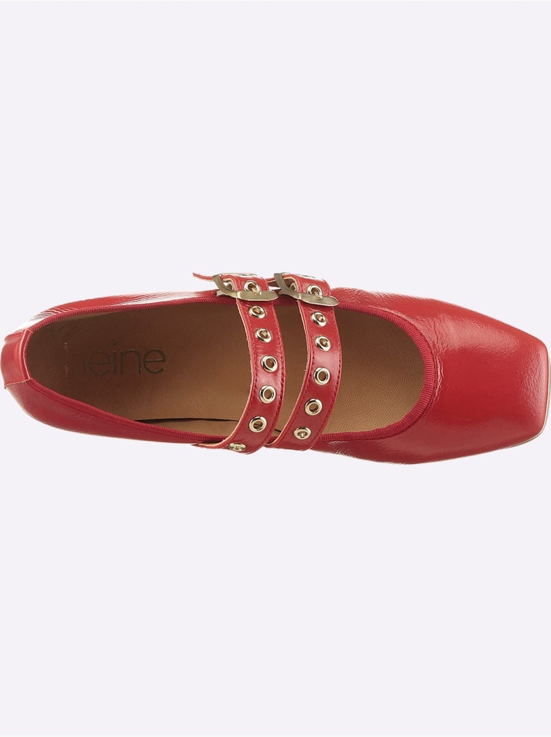 Ballerines De Fabrication Espagnole - Taille Standard - Helline Rouge - Kiabi