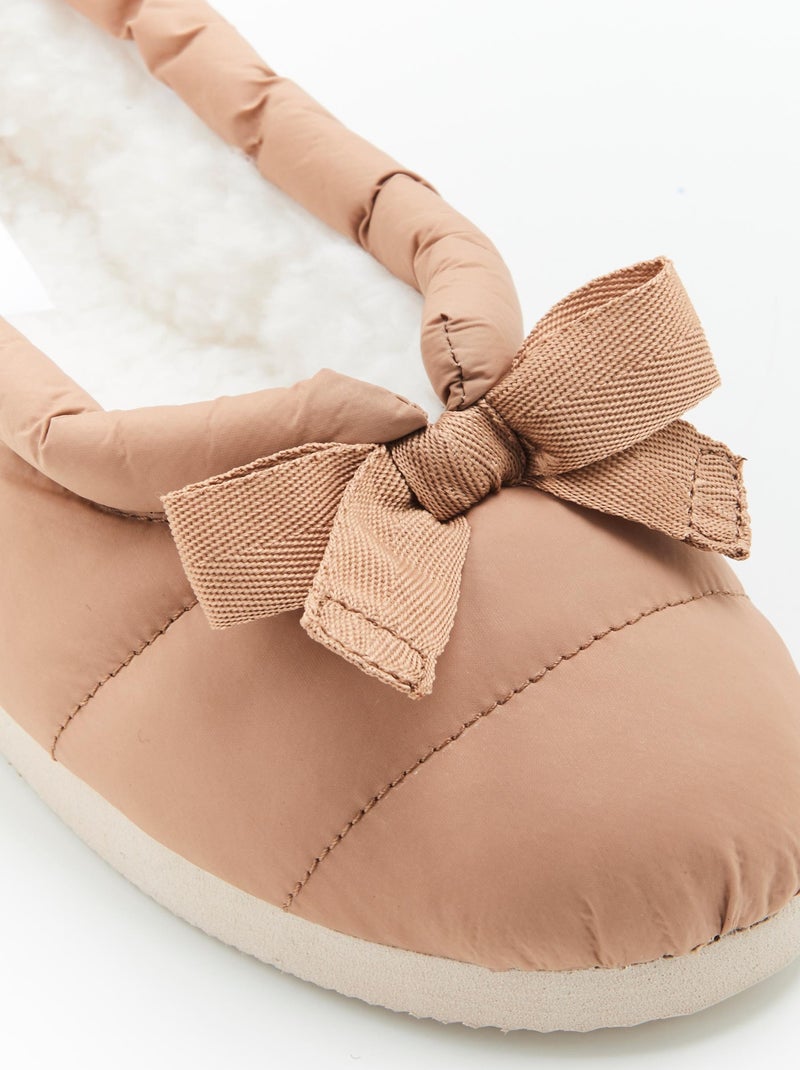 Ballerines d'intérieur matelassées Thermolactyl - Damart Taupe - Kiabi