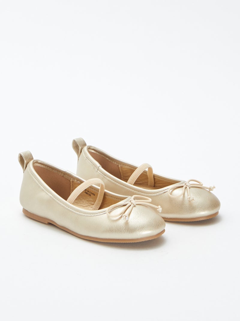 Ballerines dorées Doré - Kiabi