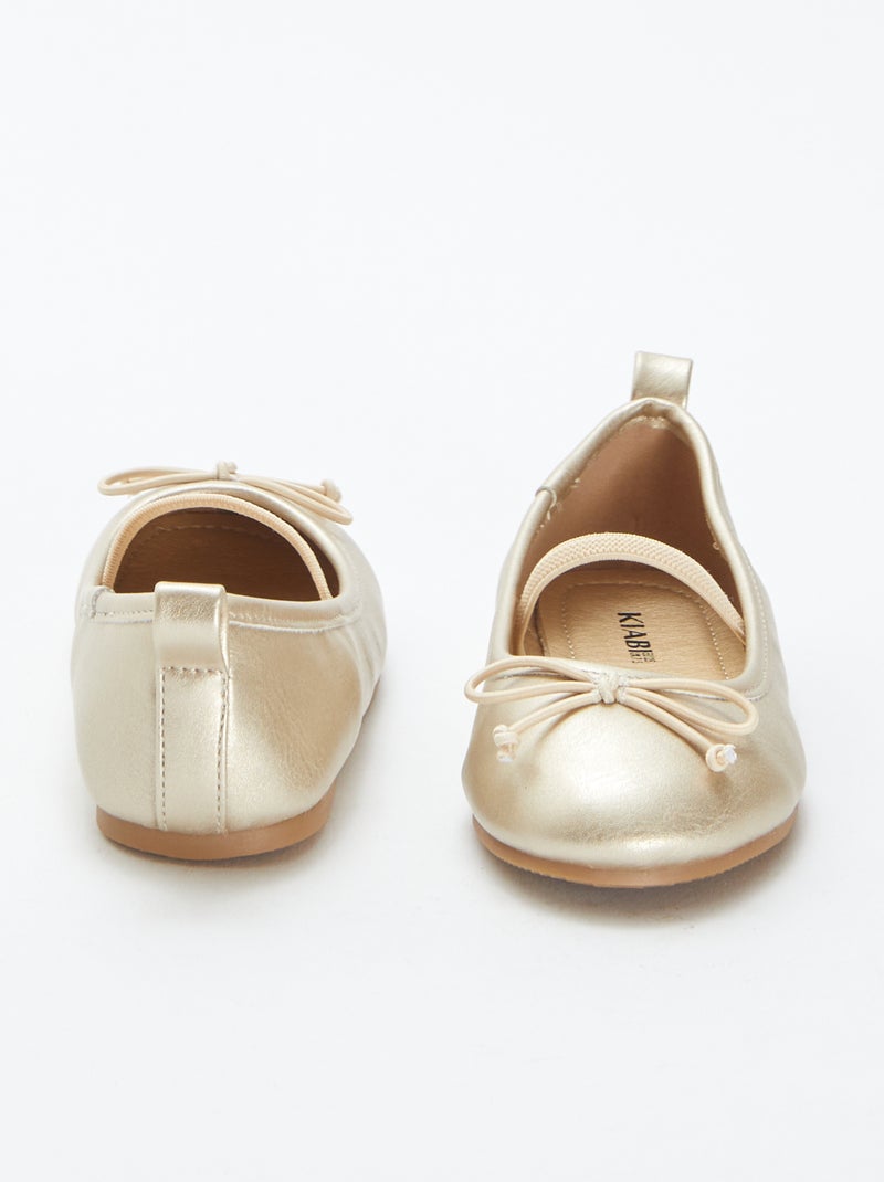 Ballerines dorées Doré - Kiabi