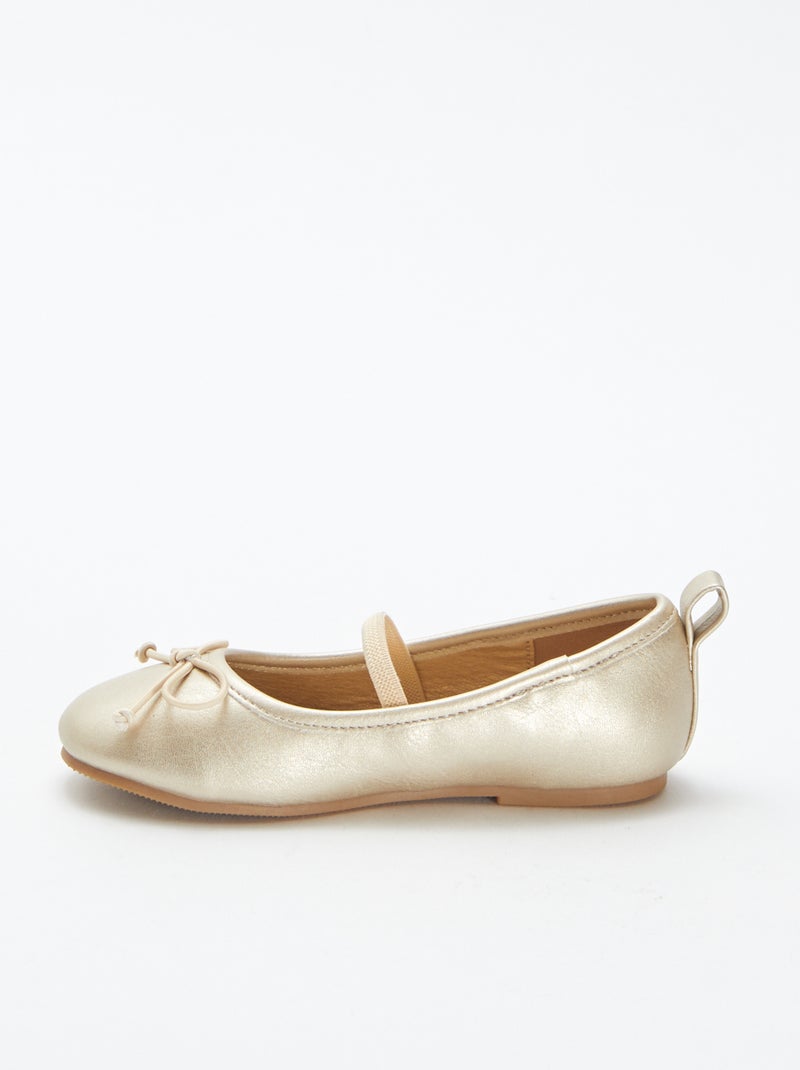 Ballerines dorées Doré - Kiabi