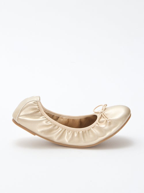 Ballerines dorées - Kiabi