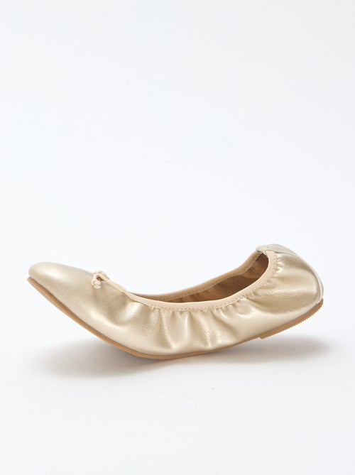 Ballerines dorées - Kiabi