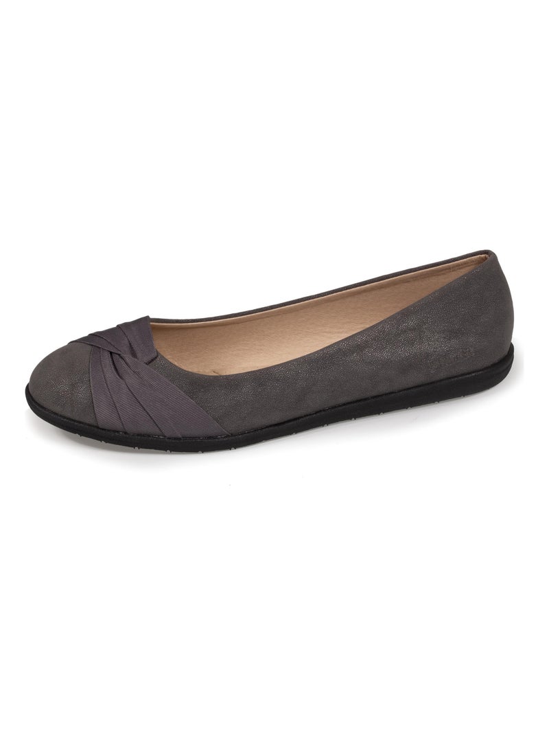 Ballerines effet drapé  Isotoner Gris Gris - Kiabi