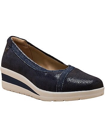 Ballerines élastiquées compensées