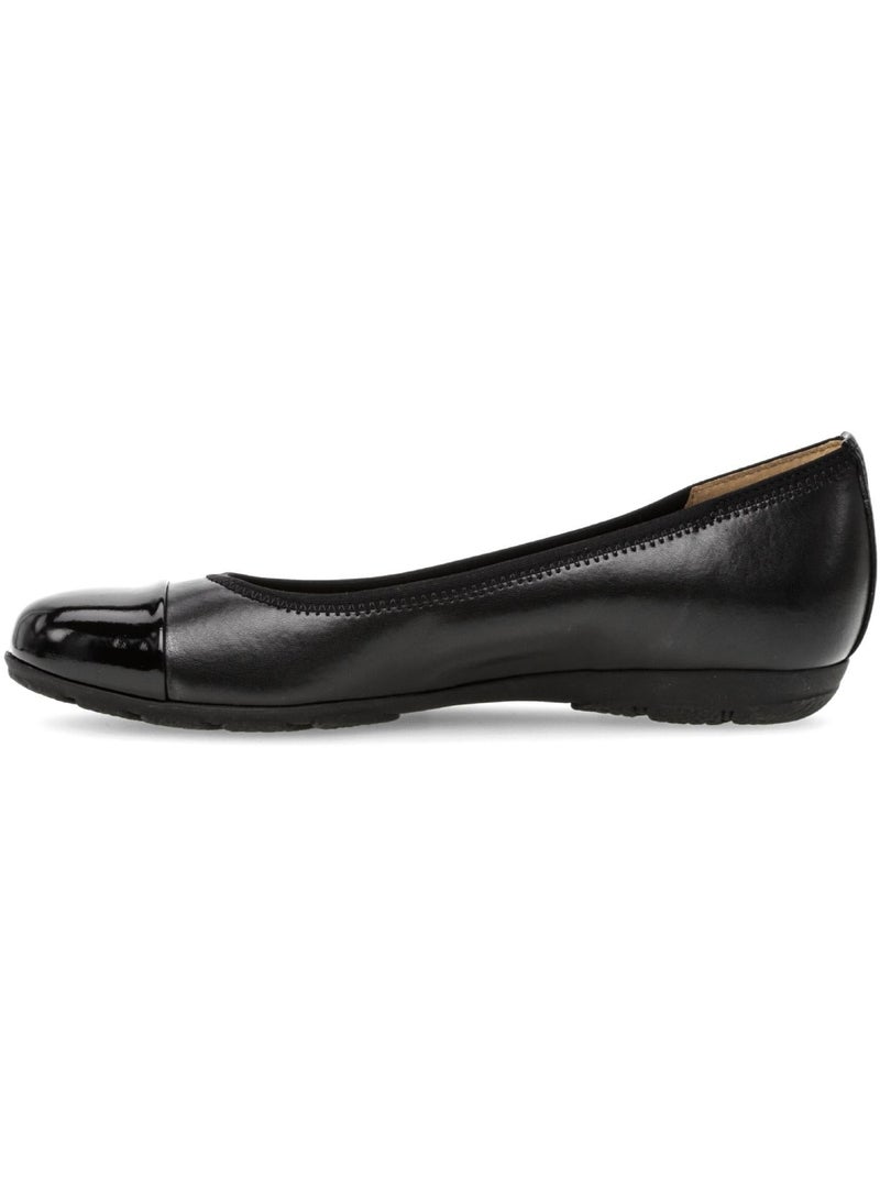 Ballerines  en combinaison cuir Noir Noir - Kiabi