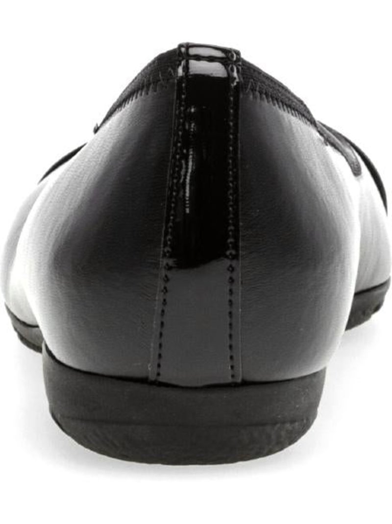 Ballerines  en combinaison cuir Noir Noir - Kiabi