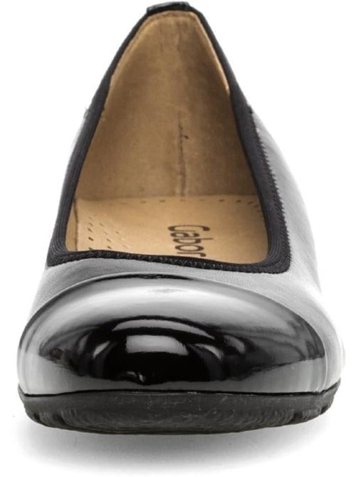 Ballerines  en combinaison cuir - Kiabi
