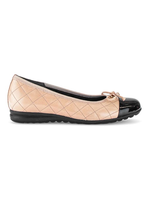 Ballerines  en combinaison cuirs - Kiabi