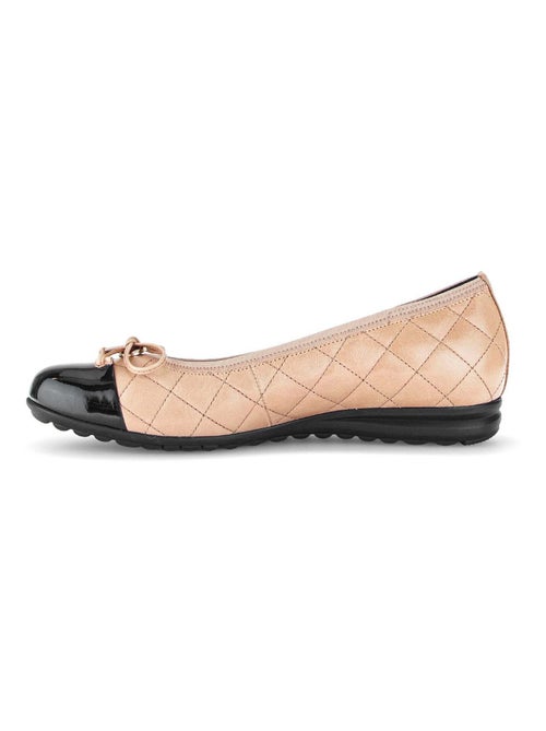 Ballerines  en combinaison cuirs - Kiabi