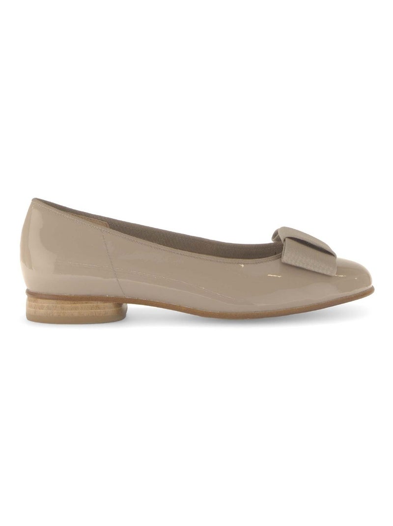 Ballerines  en combinaison cuirs Beige - Kiabi