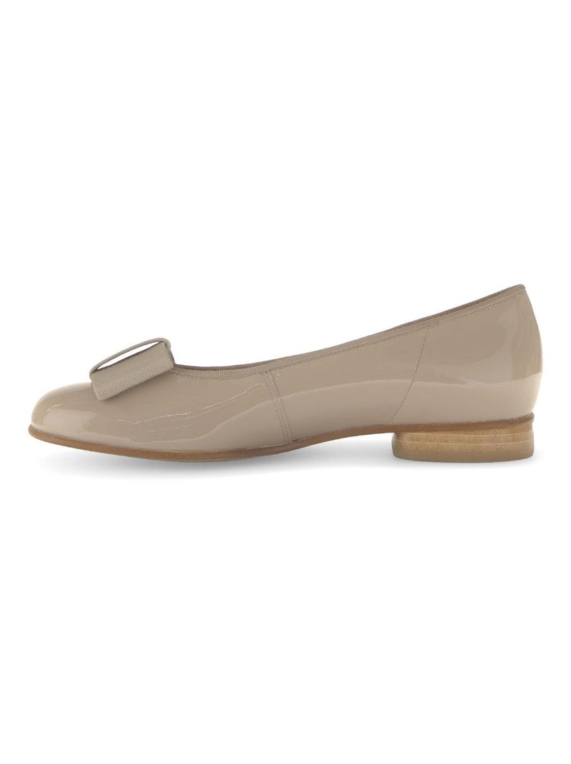 Ballerines  en combinaison cuirs Beige - Kiabi