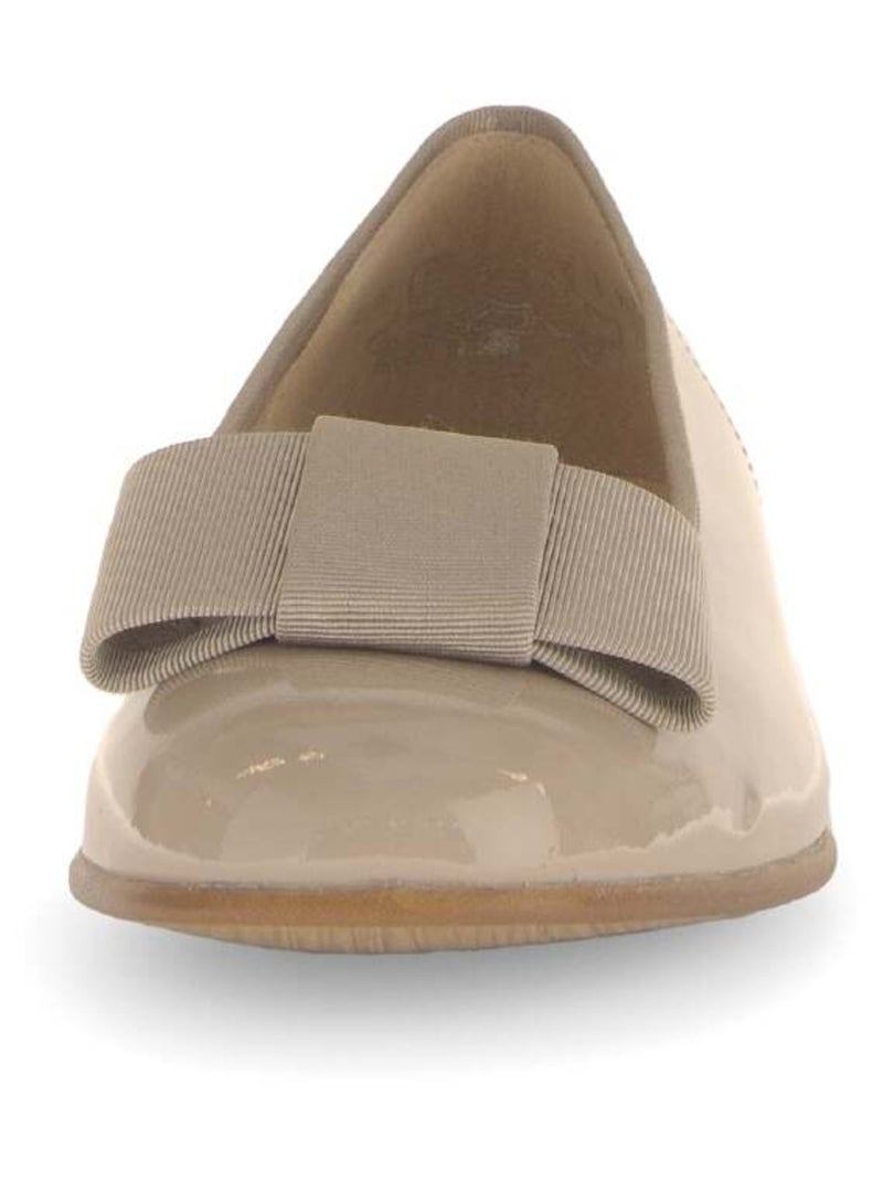 Ballerines  en combinaison cuirs Beige - Kiabi