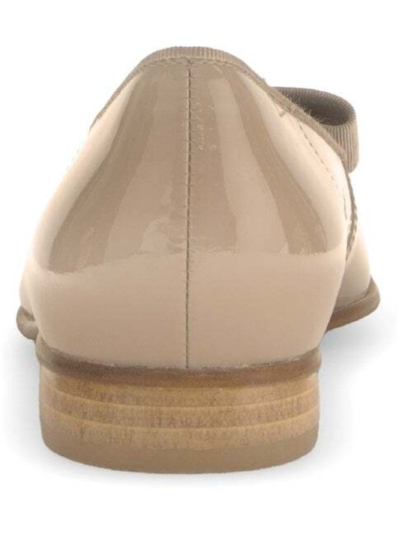 Ballerines  en combinaison cuirs Beige - Kiabi