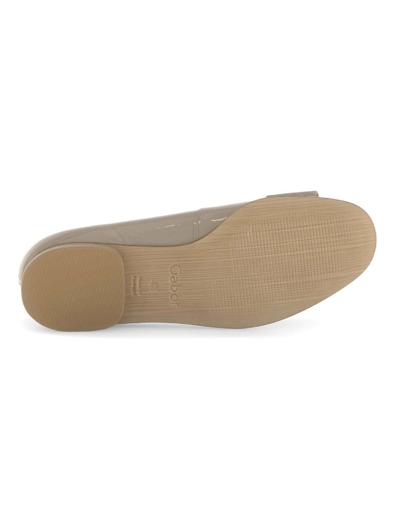 Ballerines  en combinaison cuirs Beige - Kiabi