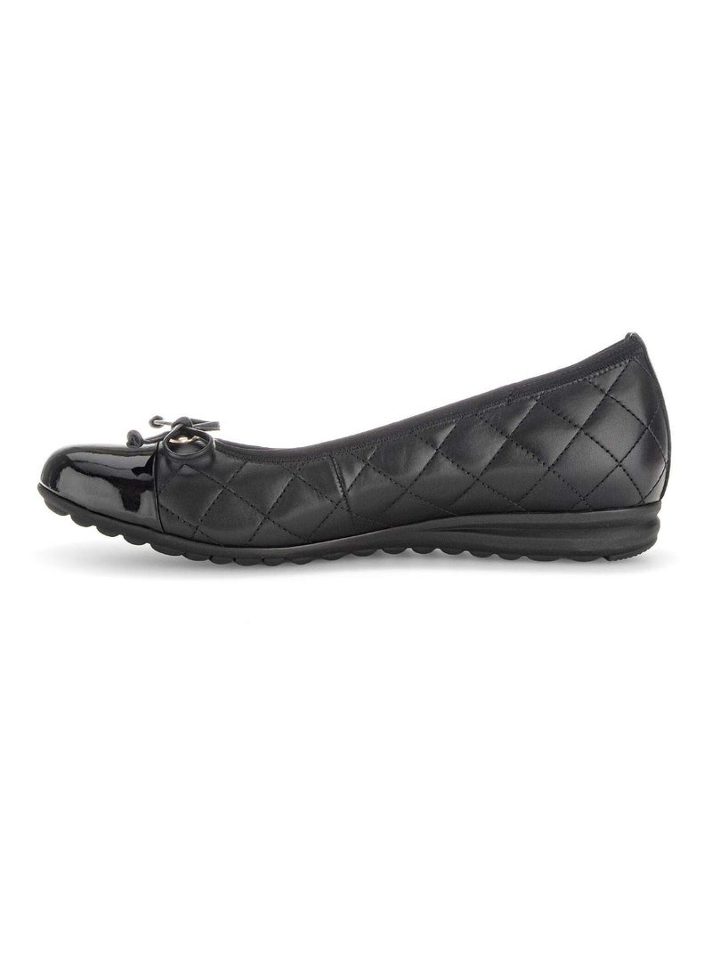 Ballerines  en combinaison cuirs Gabor Noir Noir - Kiabi