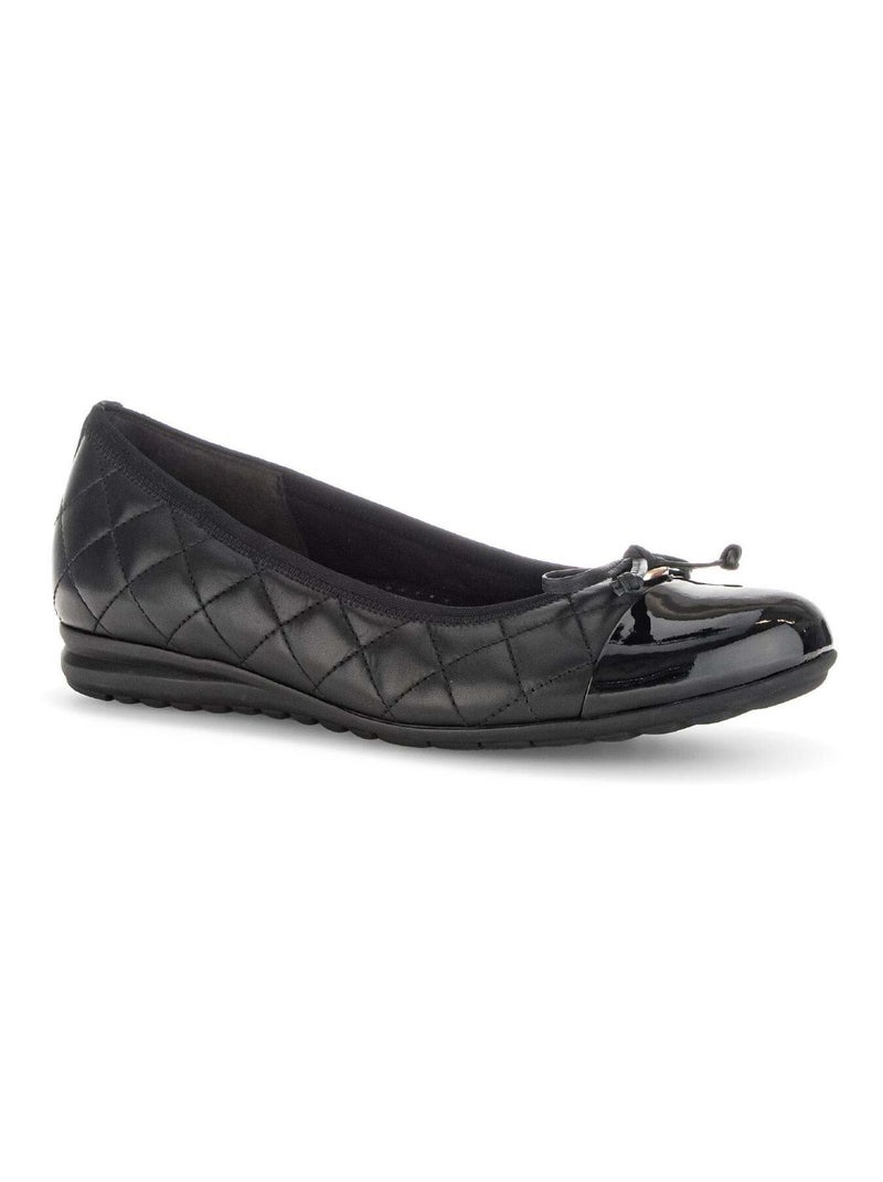 Ballerines  en combinaison cuirs Gabor Noir Noir - Kiabi