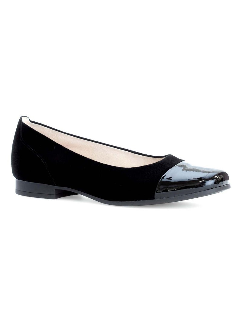 Ballerines  en combinaison cuirs Gabor Noir Noir - Kiabi