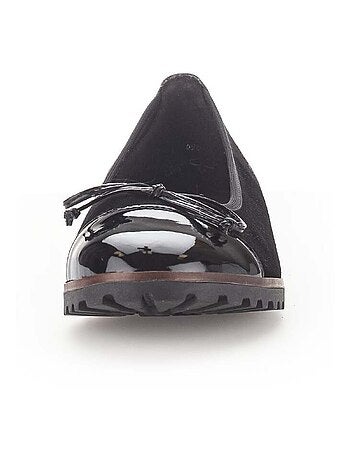 Ballerines en combinaison cuirs