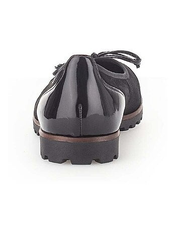 Ballerines en combinaison cuirs