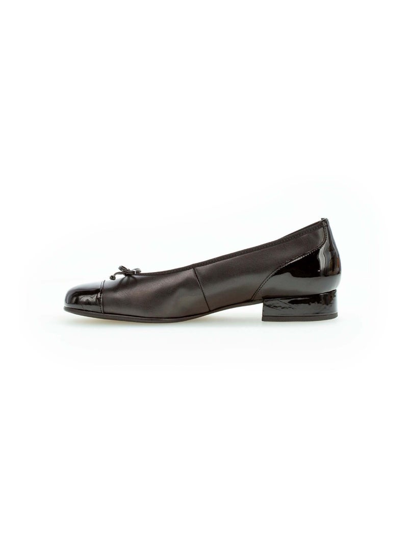 Ballerines  en combinaison cuirs Noir Noir - Kiabi
