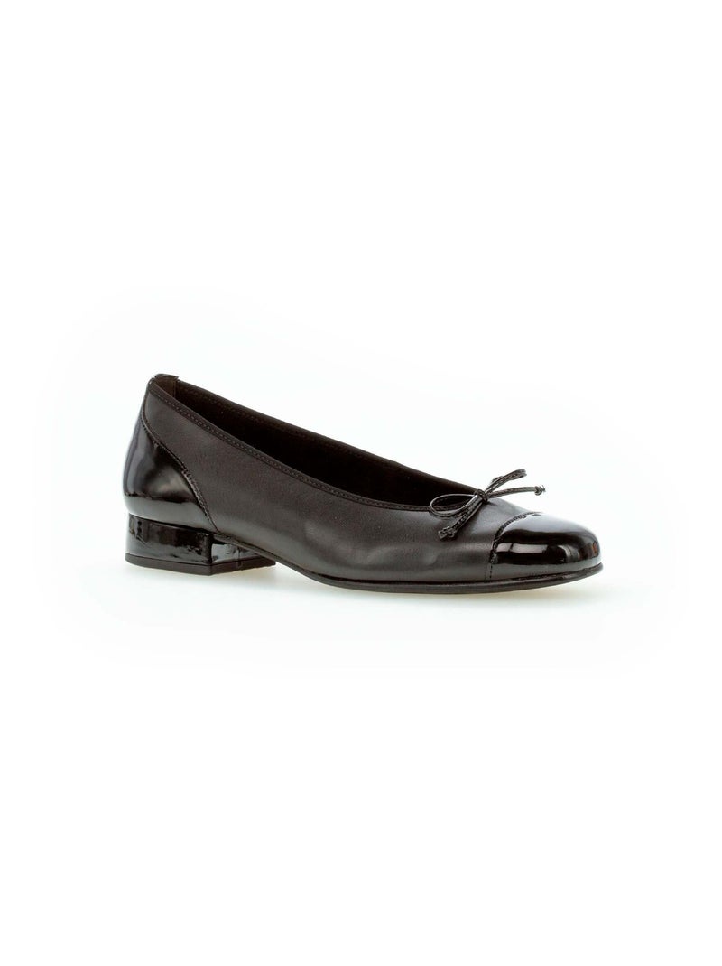 Ballerines  en combinaison cuirs Noir Noir - Kiabi