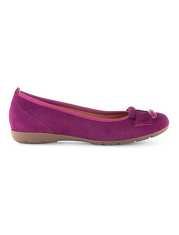Ballerines en combinaison cuirs