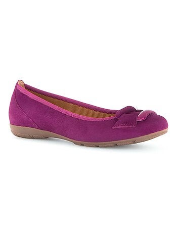 Ballerines en combinaison cuirs
